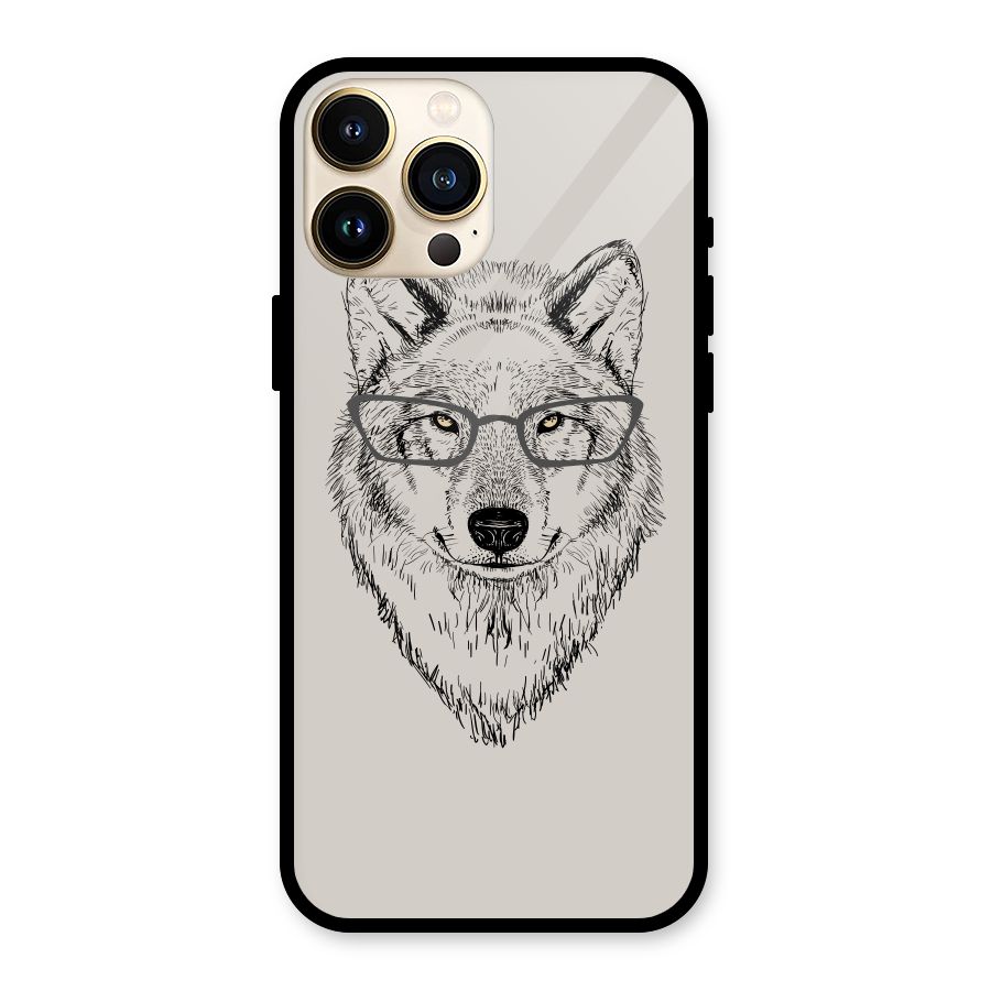Nerdy Wolf Glass Back Case for iPhone 13 Pro Max