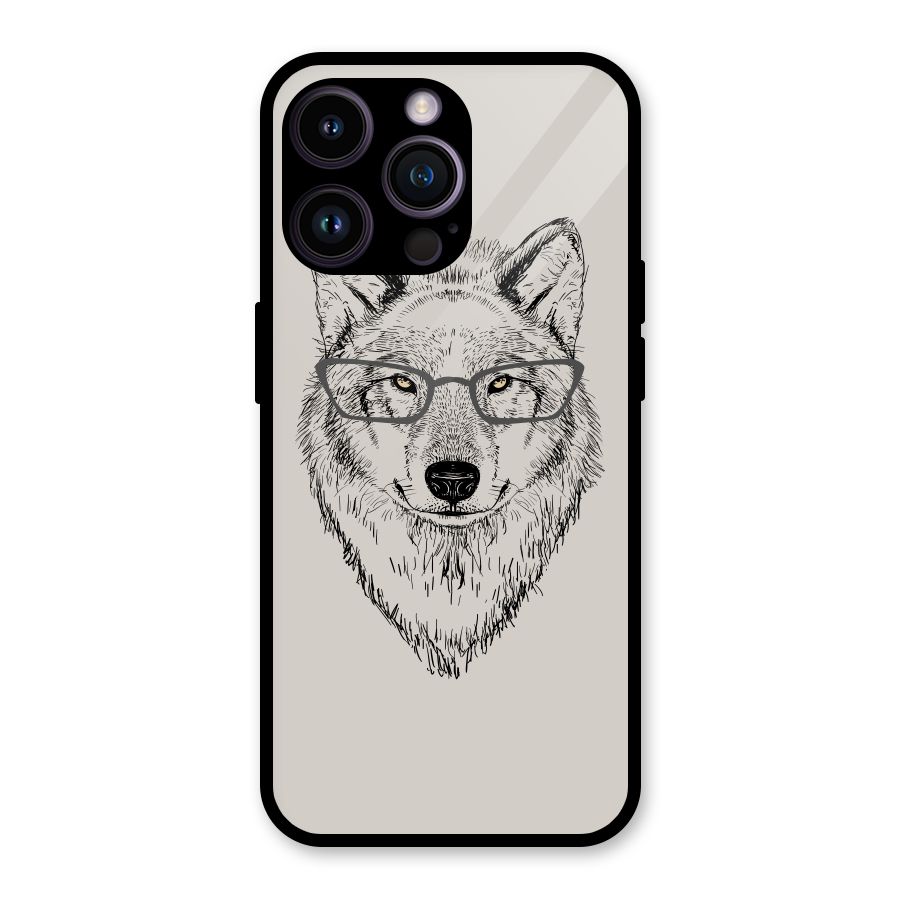 Nerdy Wolf Glass Back Case for iPhone 14 Pro Max