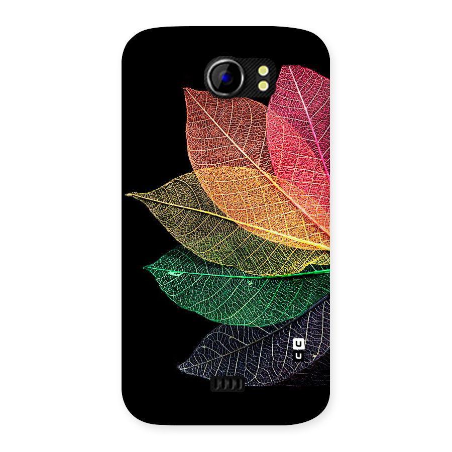 Net Leaf Color Design Back Case for Micromax Canvas 2 A110