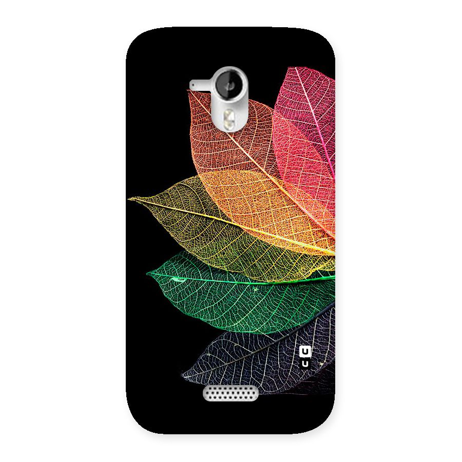 Net Leaf Color Design Back Case for Micromax Canvas HD A116