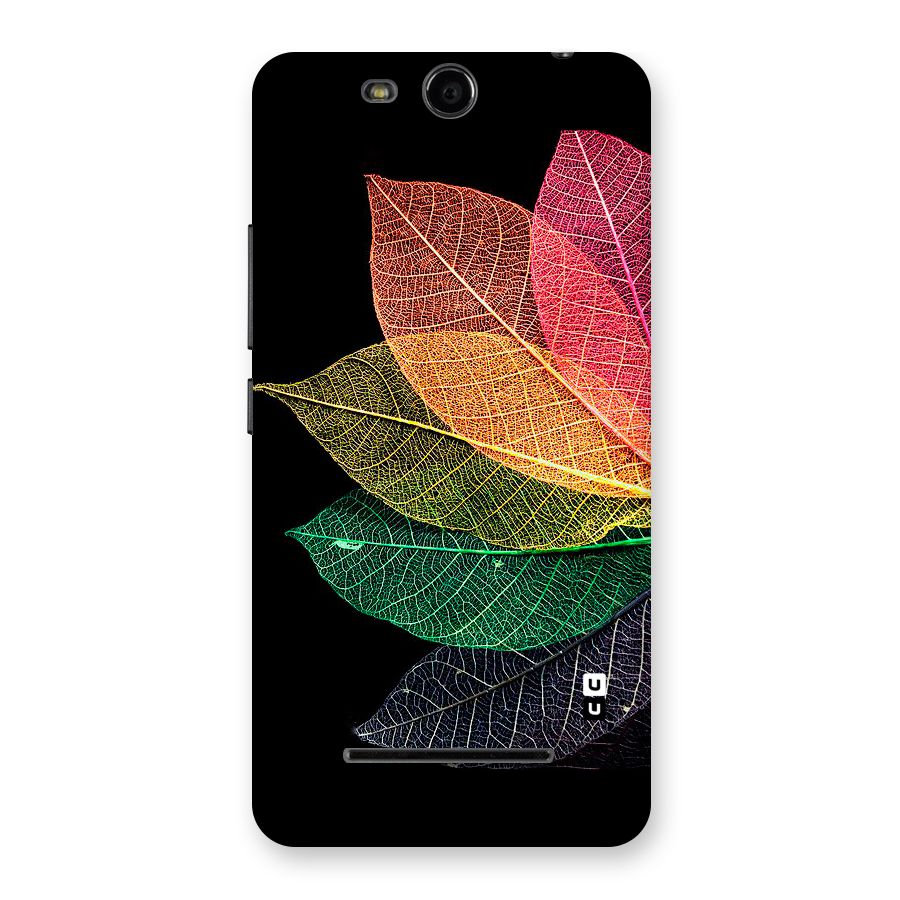 Net Leaf Color Design Back Case for Micromax Canvas Juice 3 Q392