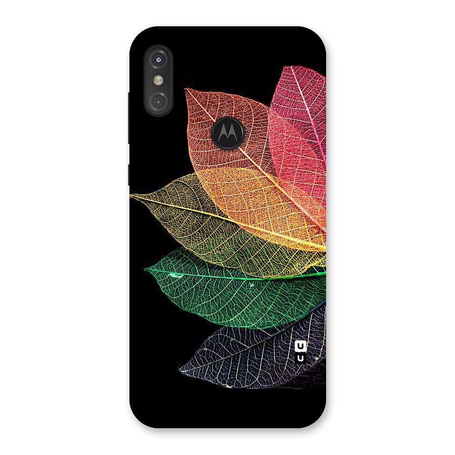 Net Leaf Color Design Back Case for Motorola One Power