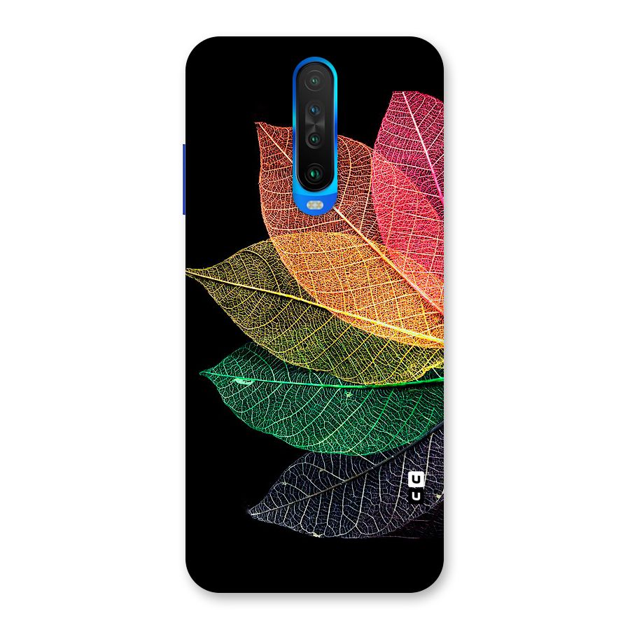 Net Leaf Color Design Back Case for Poco X2