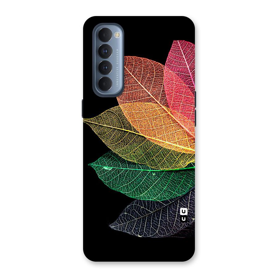 Net Leaf Color Design Back Case for Reno4 Pro