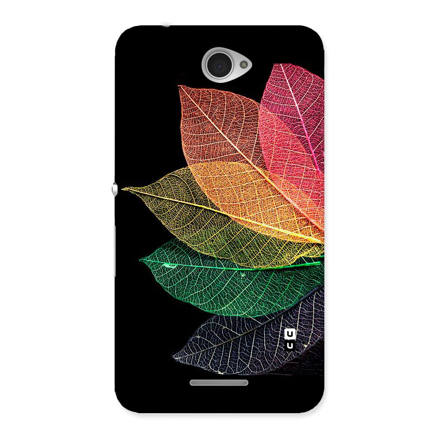 Net Leaf Color Design Back Case for Sony Xperia E4
