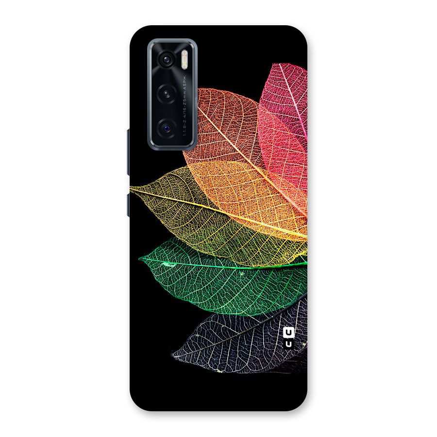 Net Leaf Color Design Back Case for Vivo V20 SE