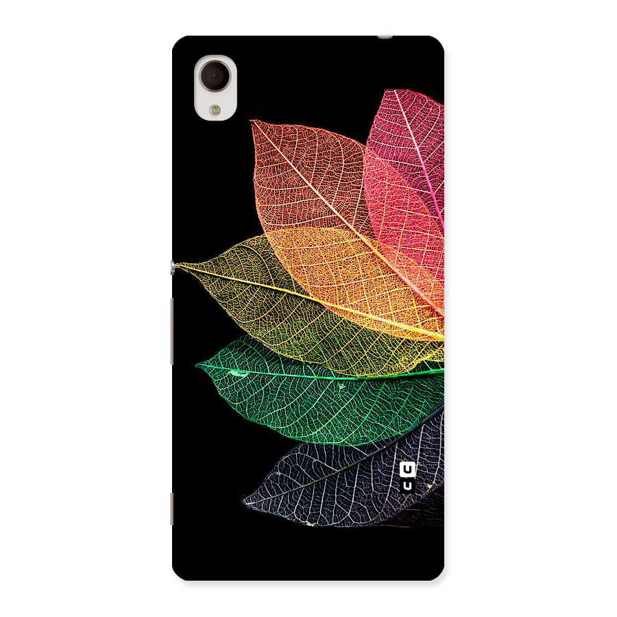 Net Leaf Color Design Back Case for Xperia M4 Aqua