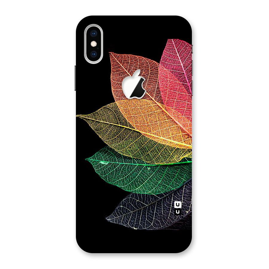 Net Leaf Color Design Back Case for iPhone XS Max Apple Cut