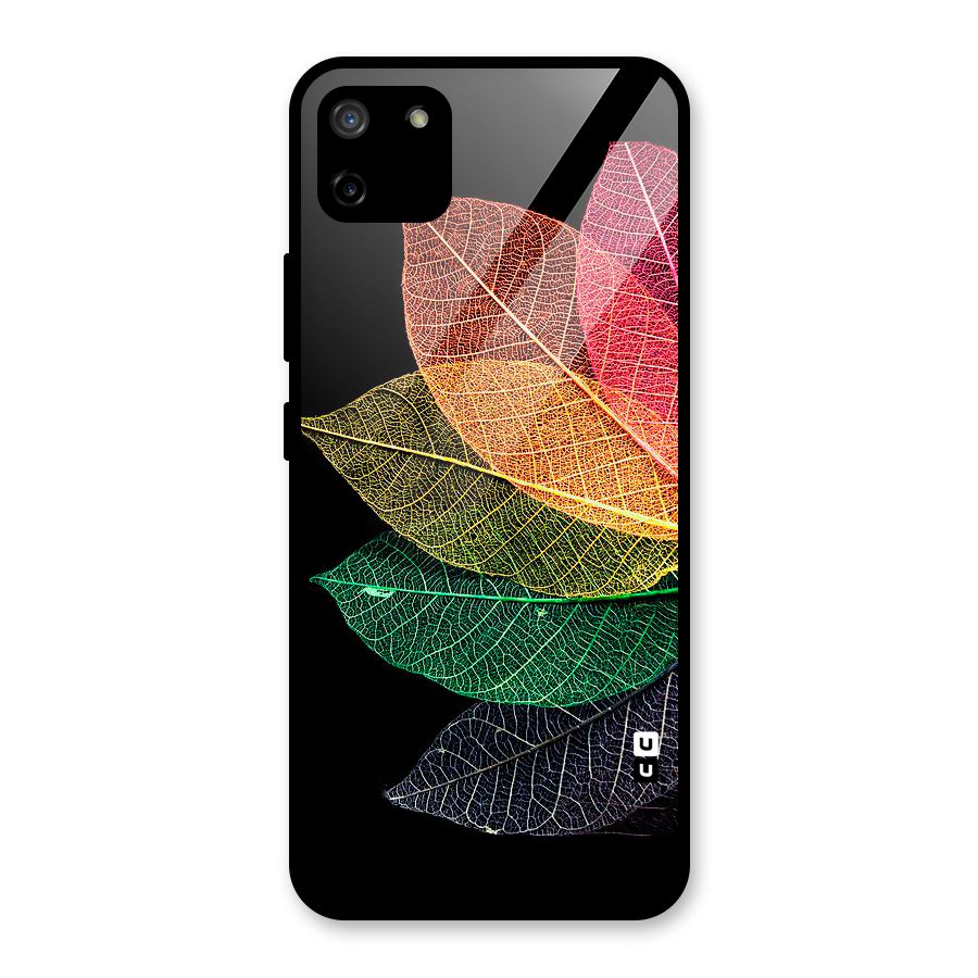 Net Leaf Color Design Glass Back Case for Realme C11