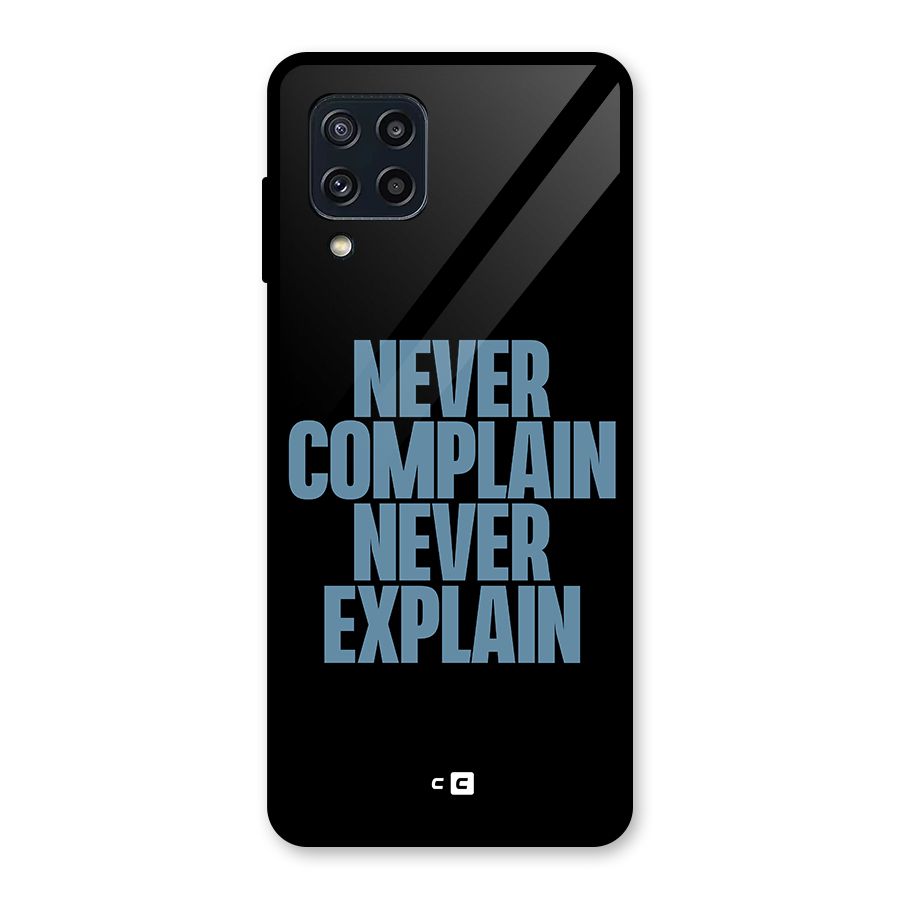 Never Complain Never Explain Glass Back Case for Galaxy M32