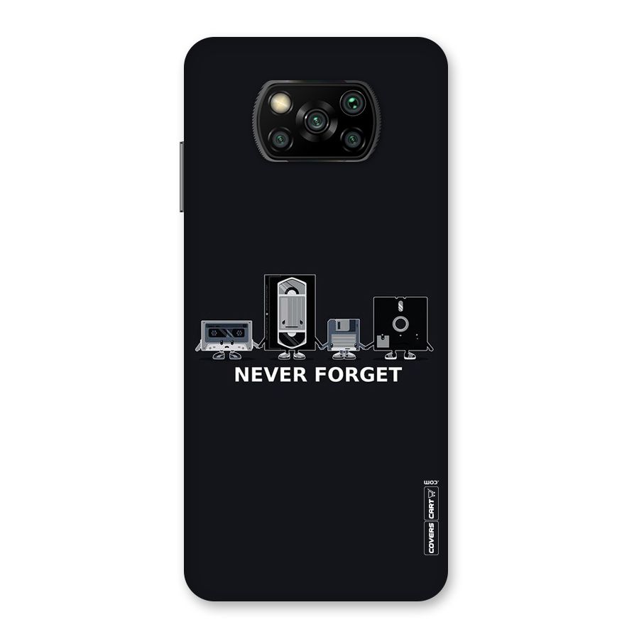 Never Forget Back Case for Poco X3