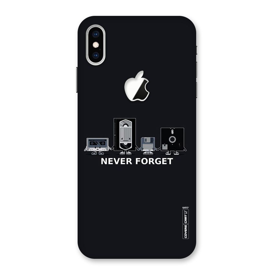 Never Forget Back Case for iPhone XS Max Apple Cut