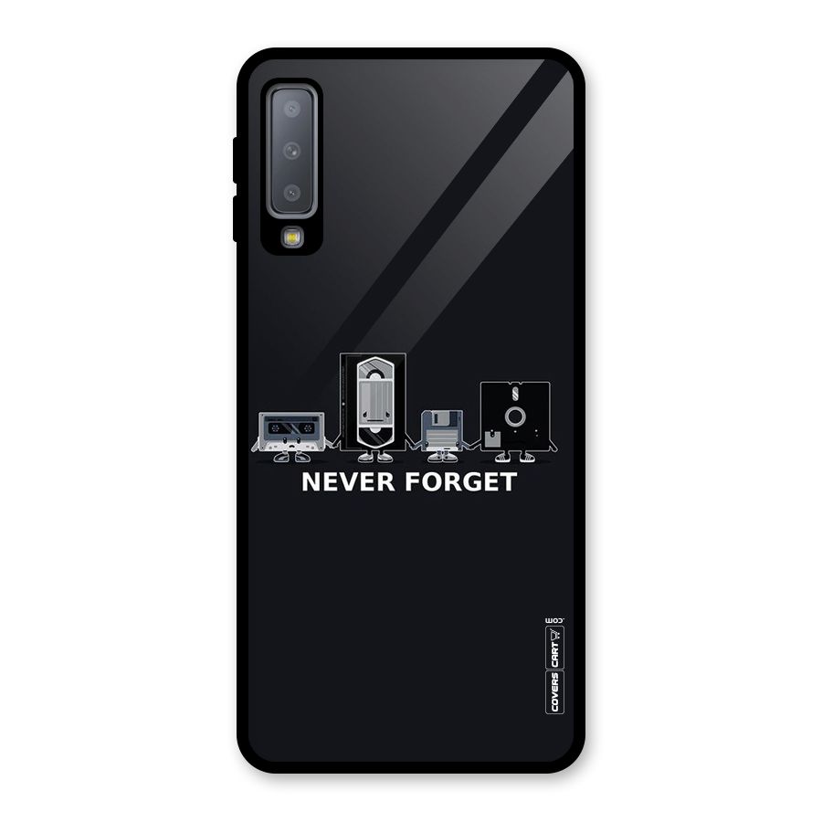 Never Forget Glass Back Case for Galaxy A7 (2018)