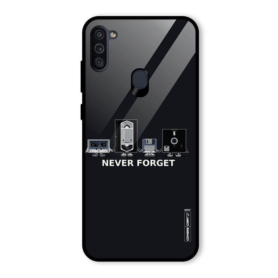 Never Forget Glass Back Case for Galaxy M11
