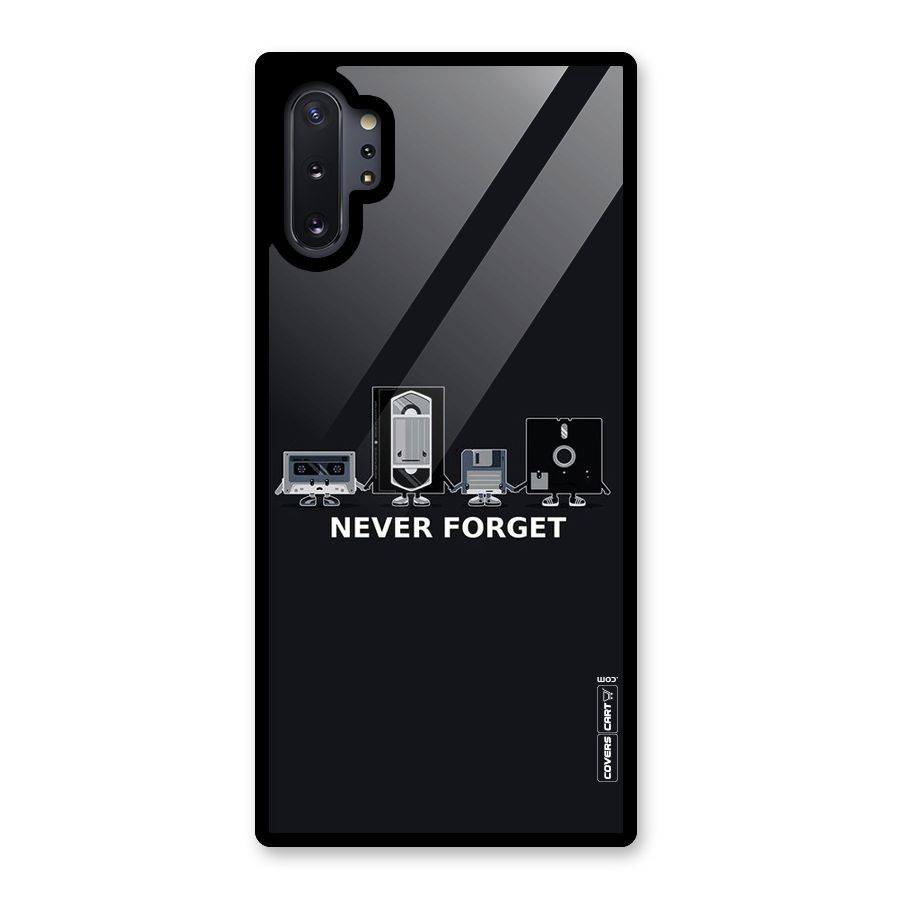 Never Forget Glass Back Case for Galaxy Note 10 Plus