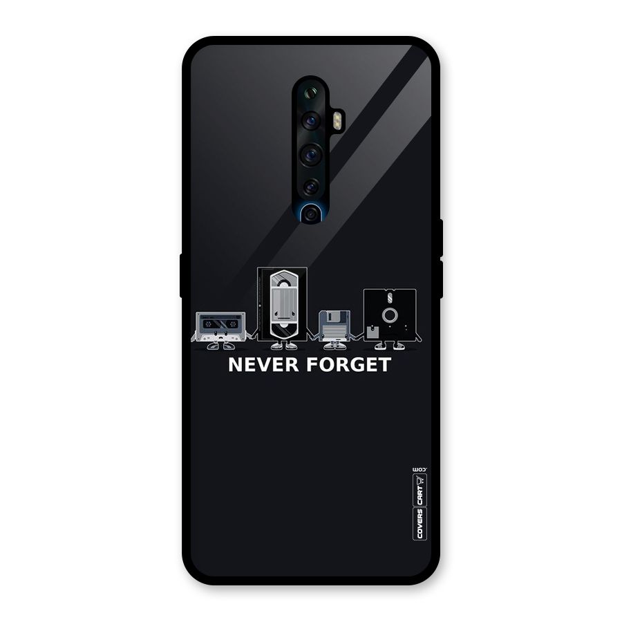 Never Forget Glass Back Case for Oppo Reno2 F