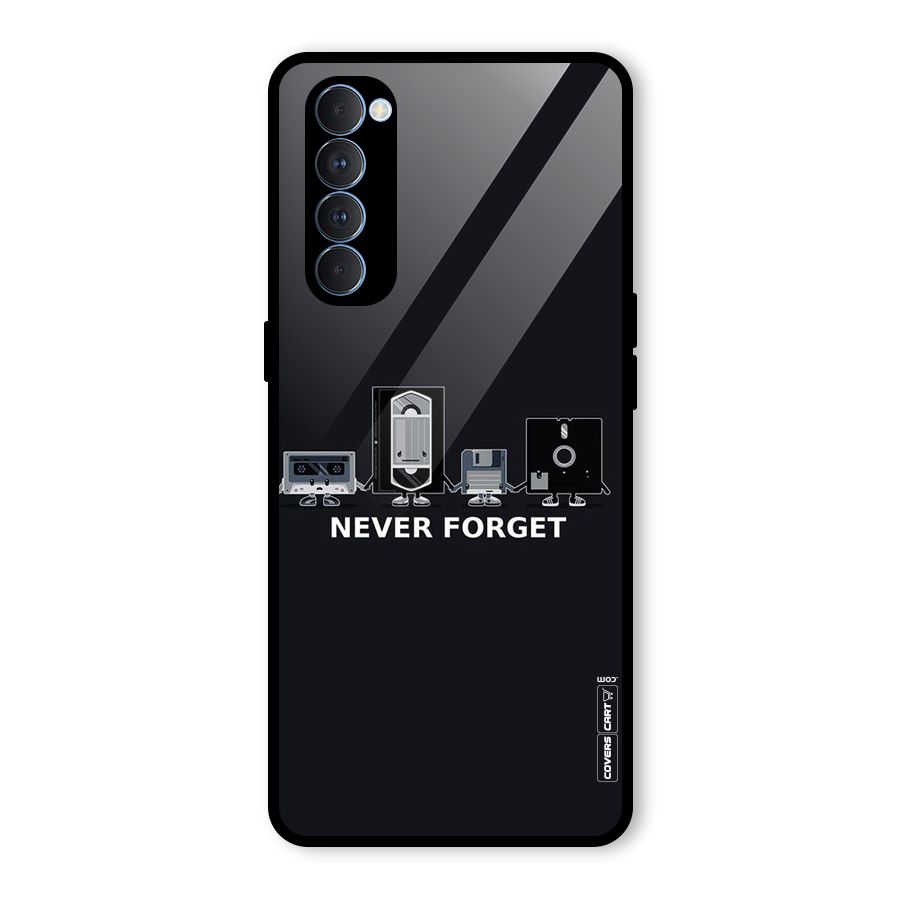 Never Forget Glass Back Case for Oppo Reno4 Pro
