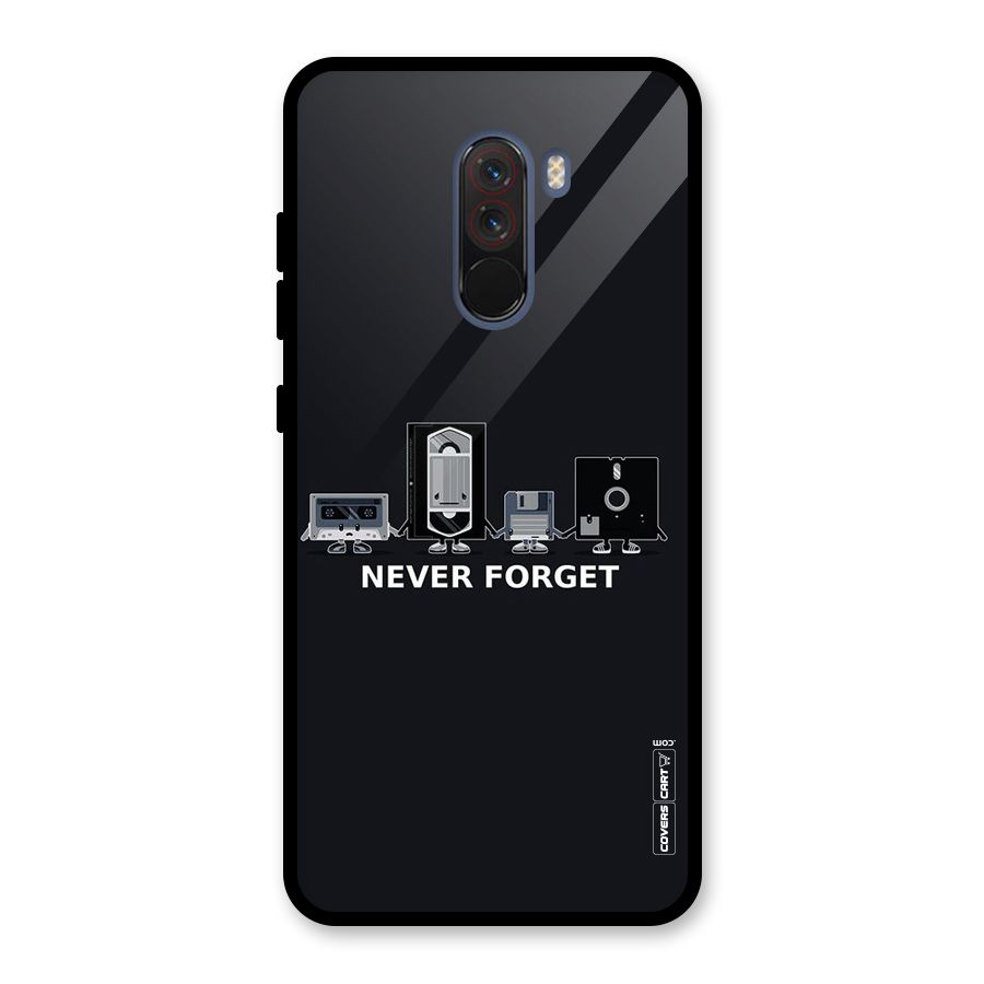 Never Forget Glass Back Case for Poco F1