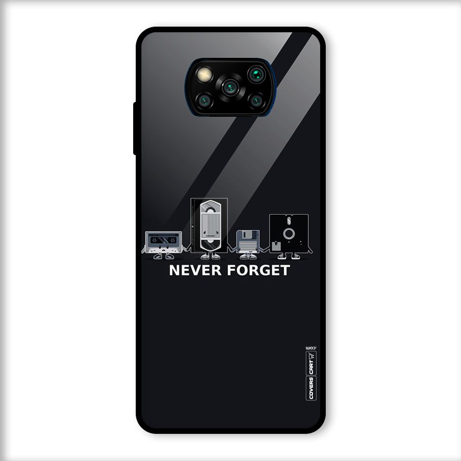 Never Forget Glass Back Case for Poco X3