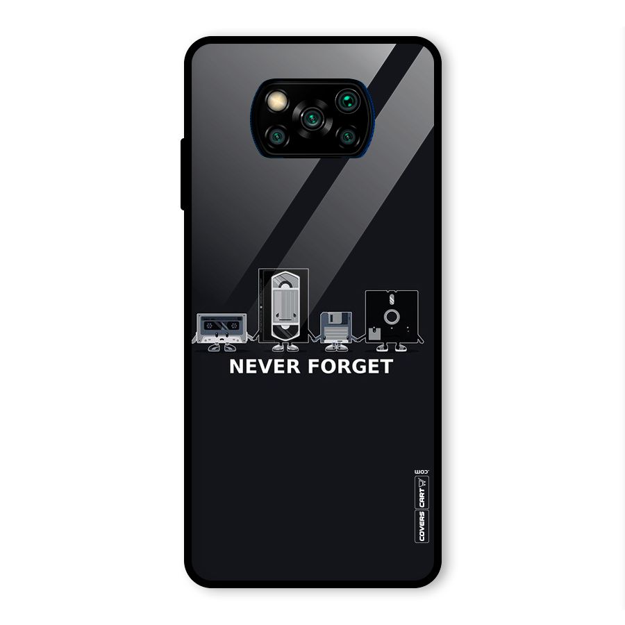 Never Forget Glass Back Case for Poco X3 Pro