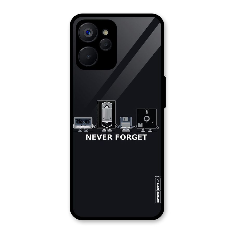 Never Forget Glass Back Case for Realme 9i 5G