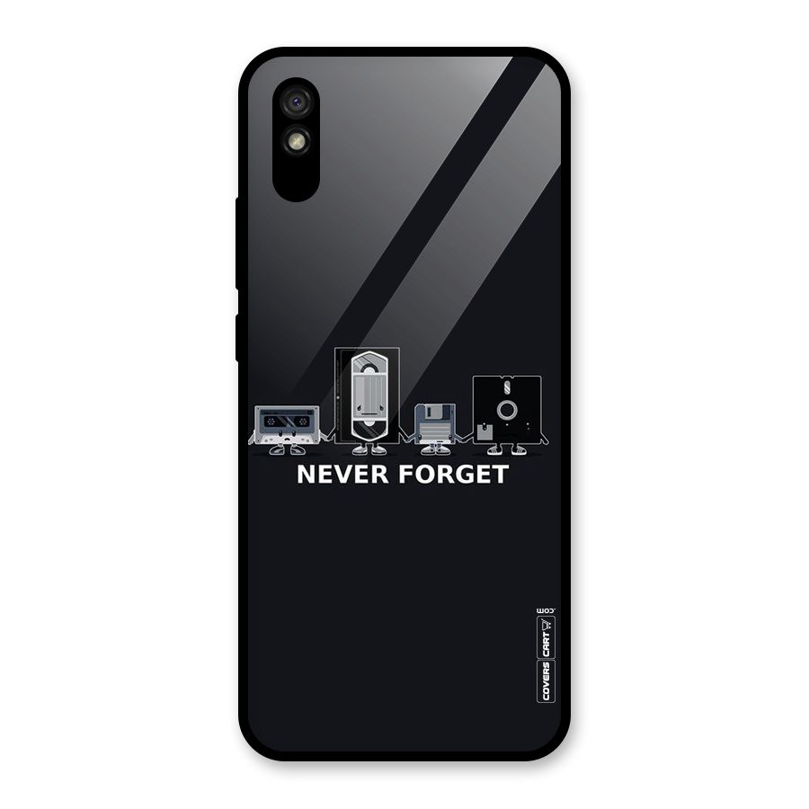 Never Forget Glass Back Case for Redmi 9A