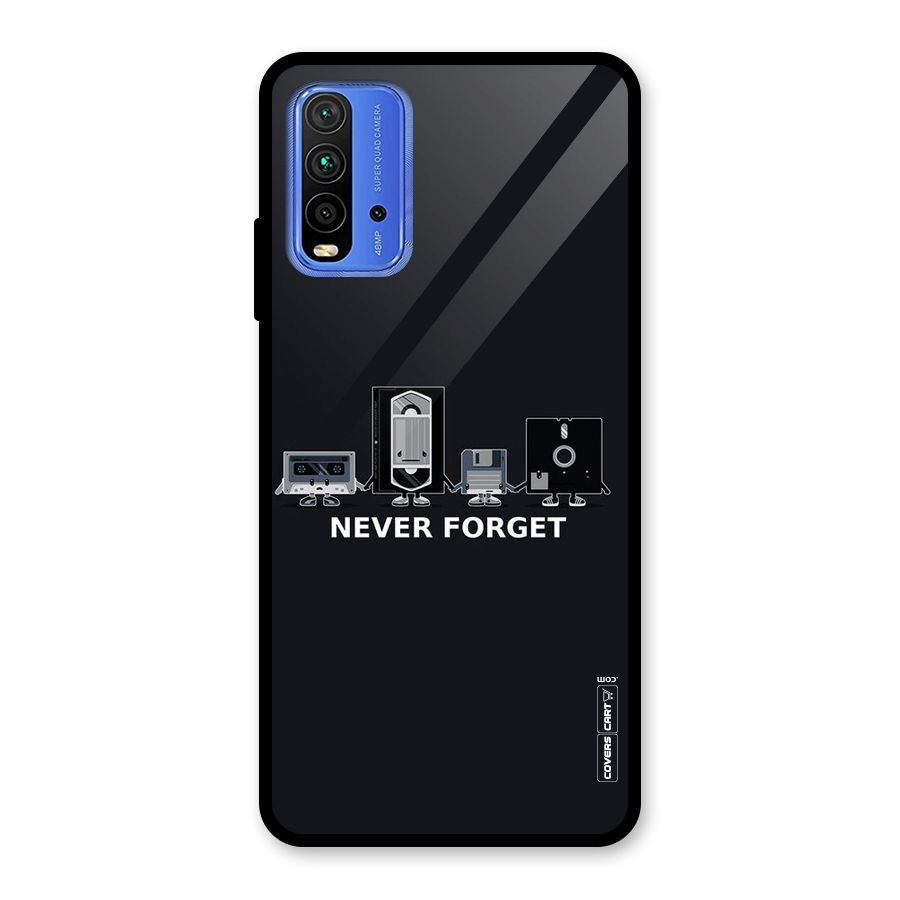 Never Forget Glass Back Case for Redmi 9 Power