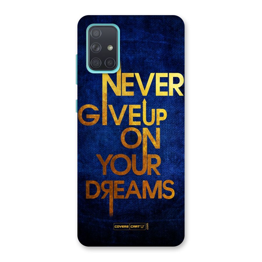 Never Give Up Back Case for Galaxy A71