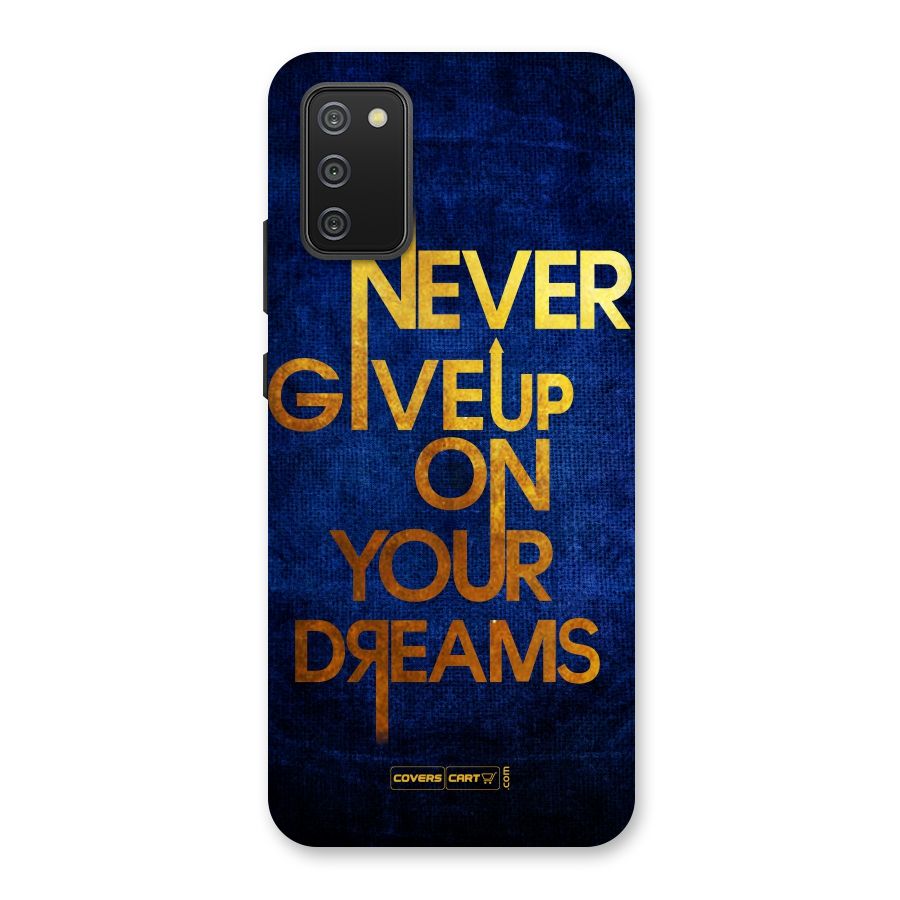 Never Give Up Back Case for Galaxy M02s
