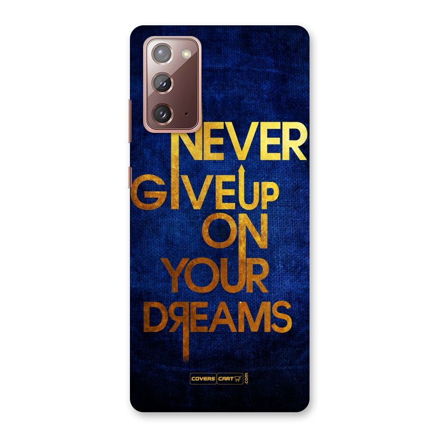 Never Give Up Back Case for Galaxy Note 20