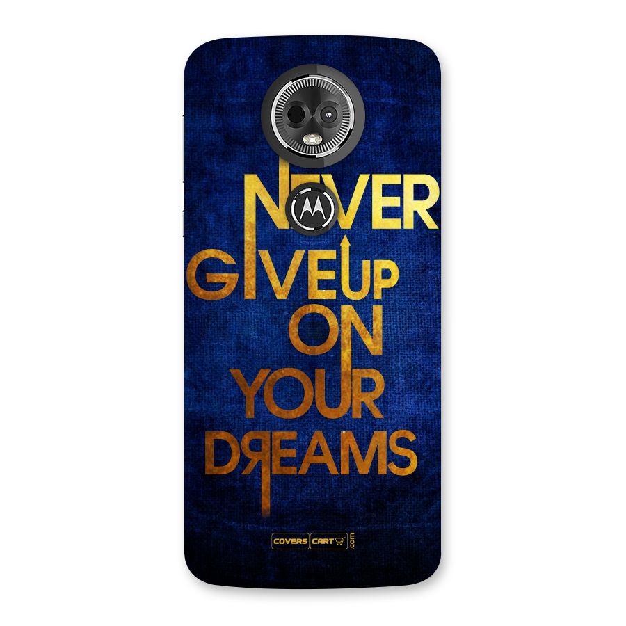 Never Give Up Back Case for Moto E5 Plus