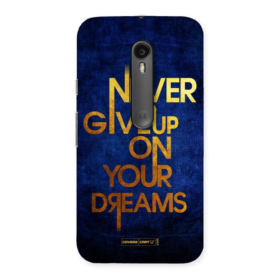 Never Give Up Back Case for Moto G3