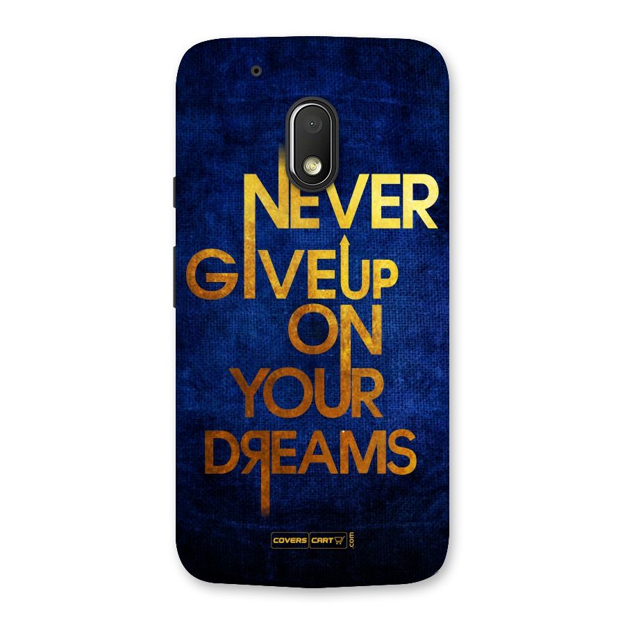 Never Give Up Back Case for Moto G4 Play