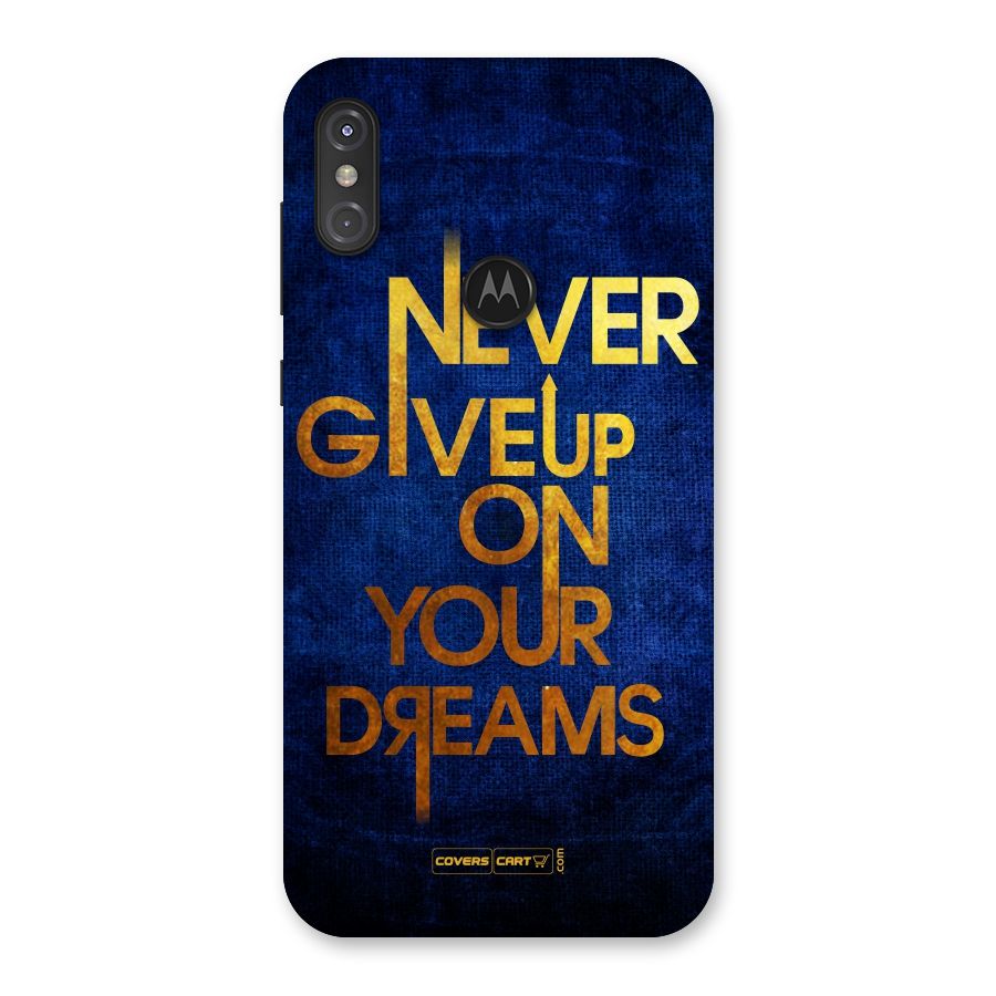 Never Give Up Back Case for Motorola One Power