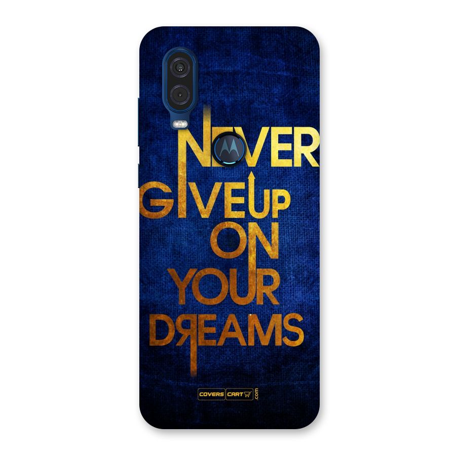 Never Give Up Back Case for Motorola One Vision