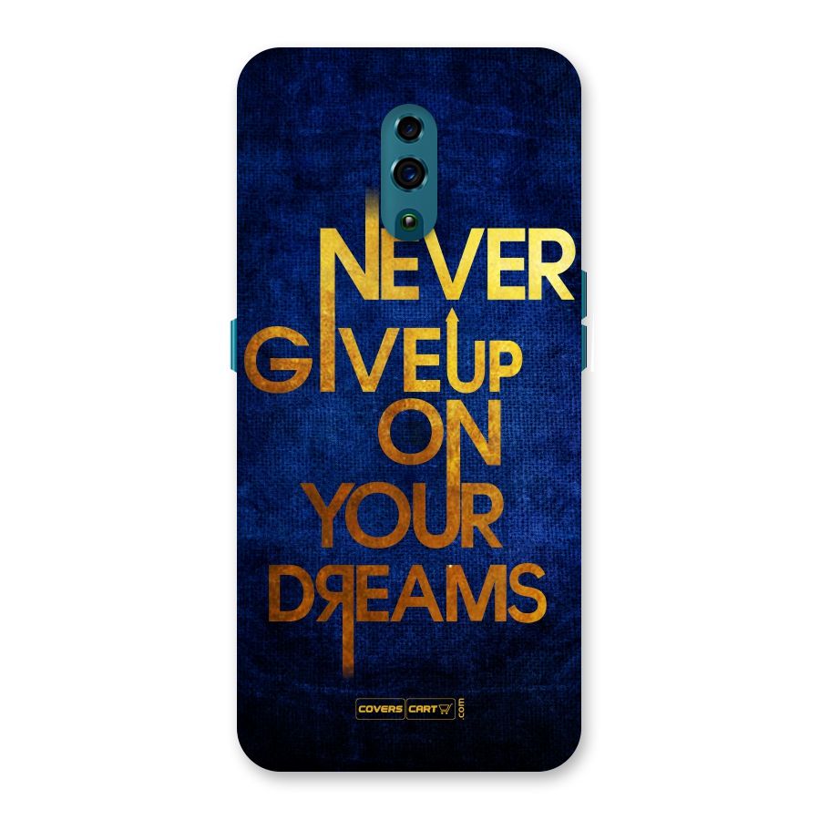Never Give Up Back Case for Oppo Reno