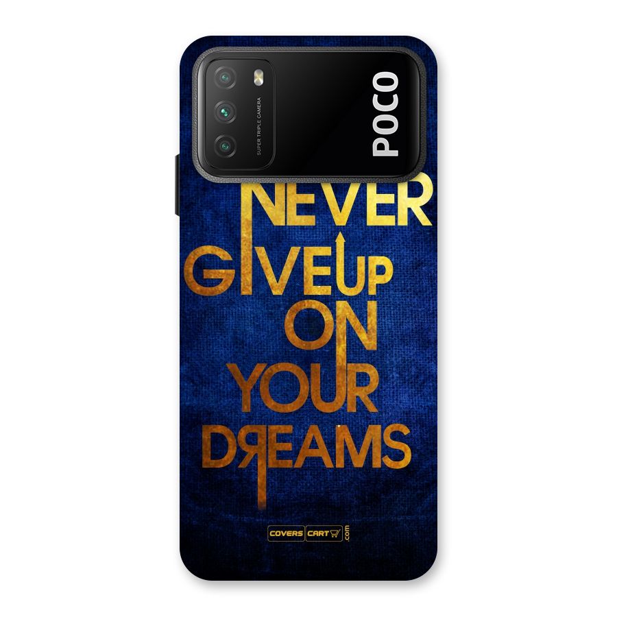Never Give Up Back Case for Poco M3