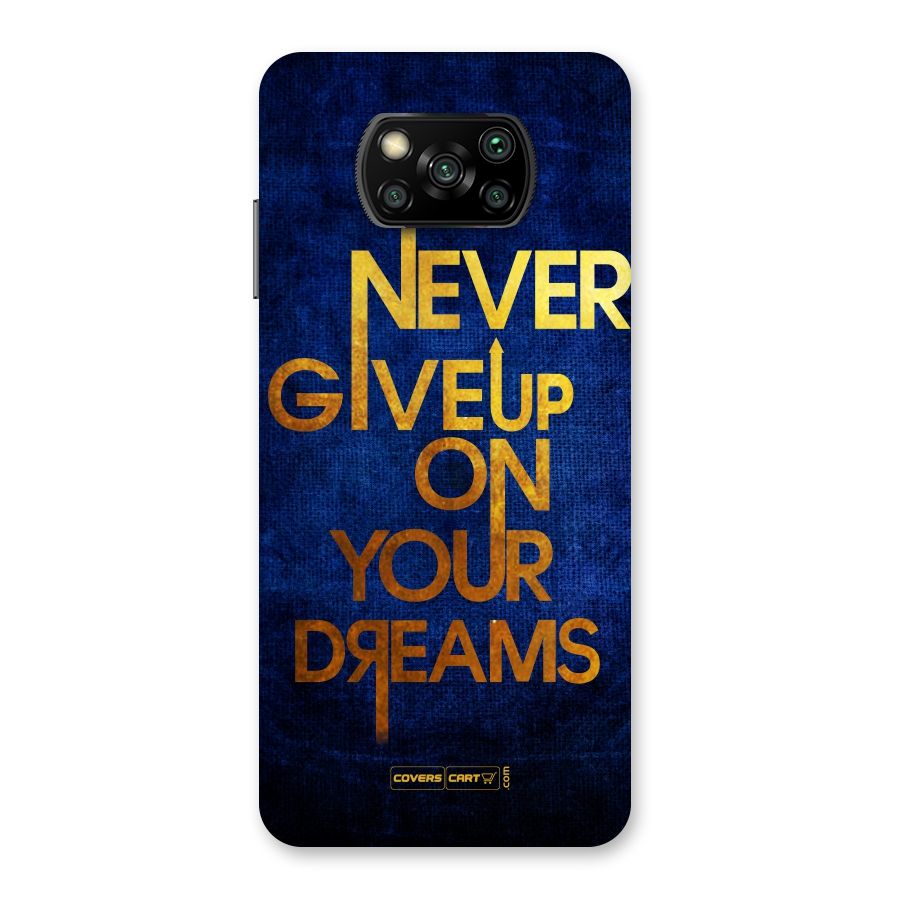Never Give Up Back Case for Poco X3