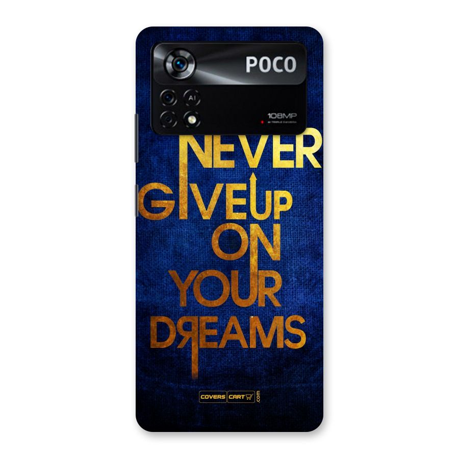 Never Give Up Back Case for Poco X4 Pro 5G