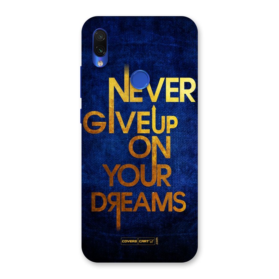 Never Give Up Back Case for Redmi Note 7S