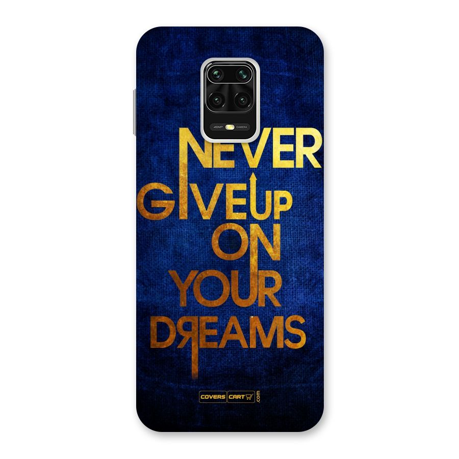 Never Give Up Back Case for Redmi Note 9 Pro
