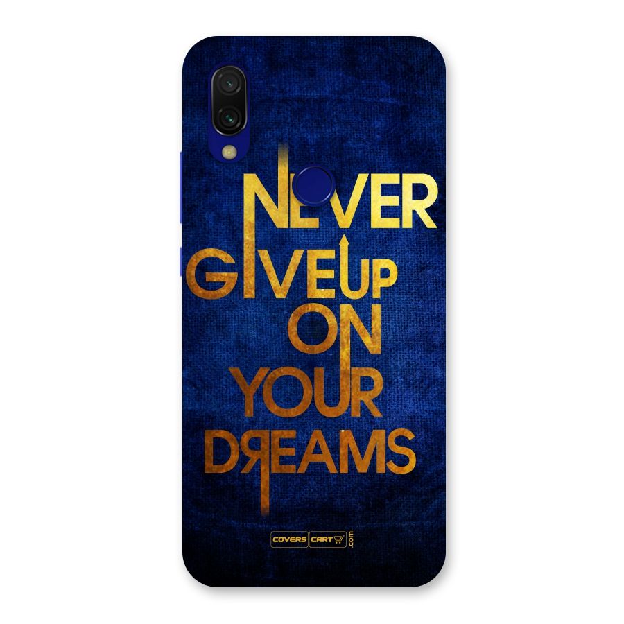 Never Give Up Back Case for Redmi Y3