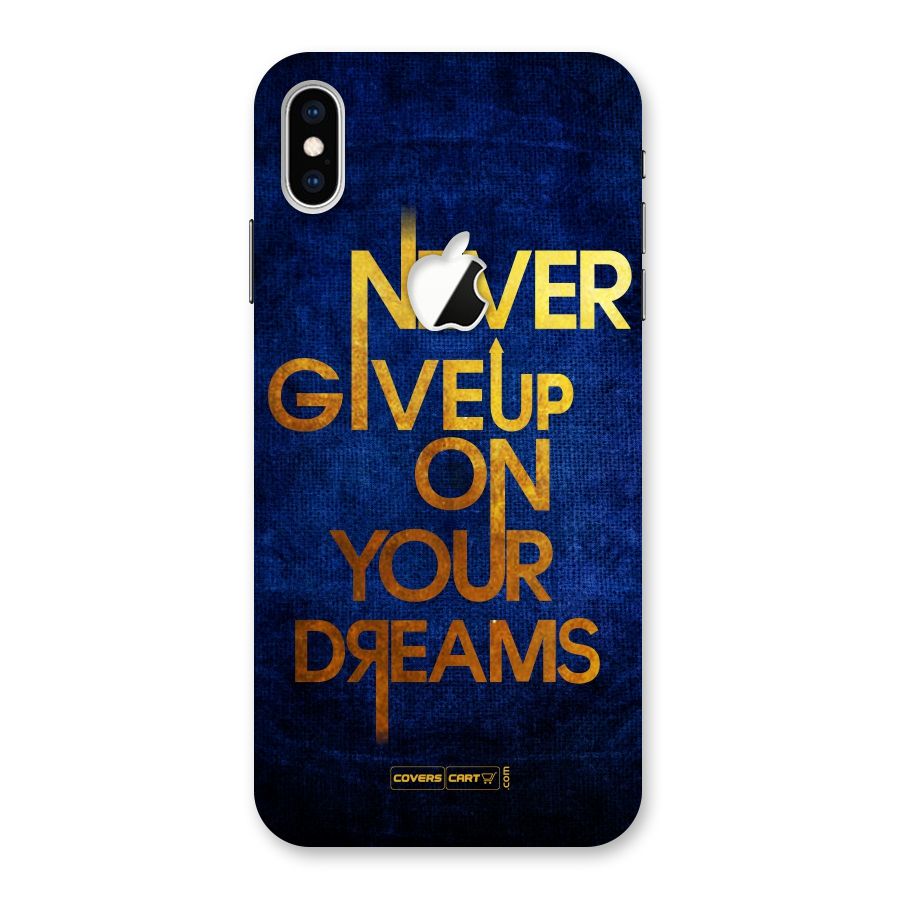 Never Give Up Back Case for iPhone XS Max Apple Cut