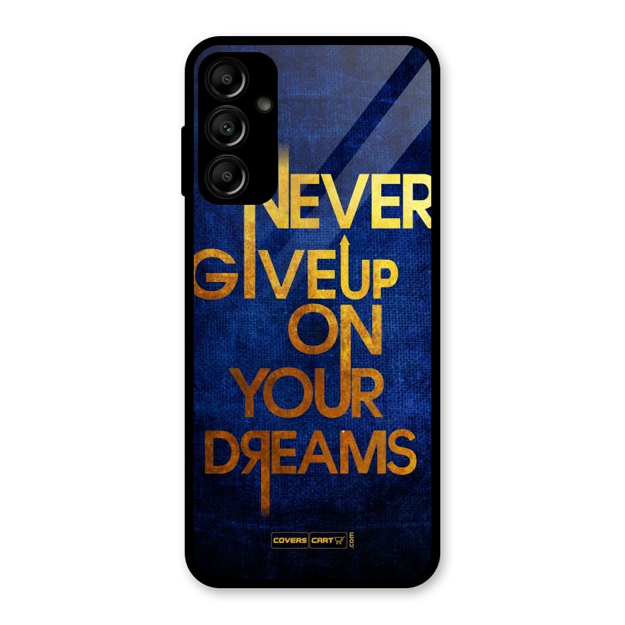 Never Give Up Glass Back Case for Galaxy A14 5G