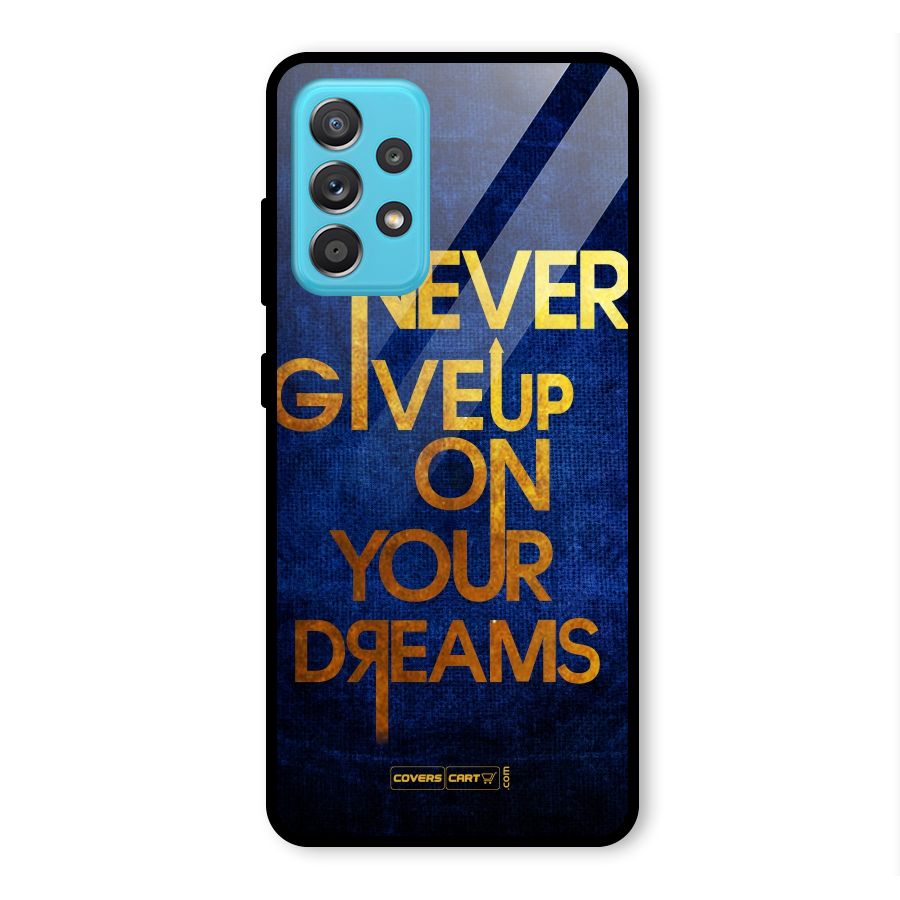 Never Give Up Glass Back Case for Galaxy A52s 5G