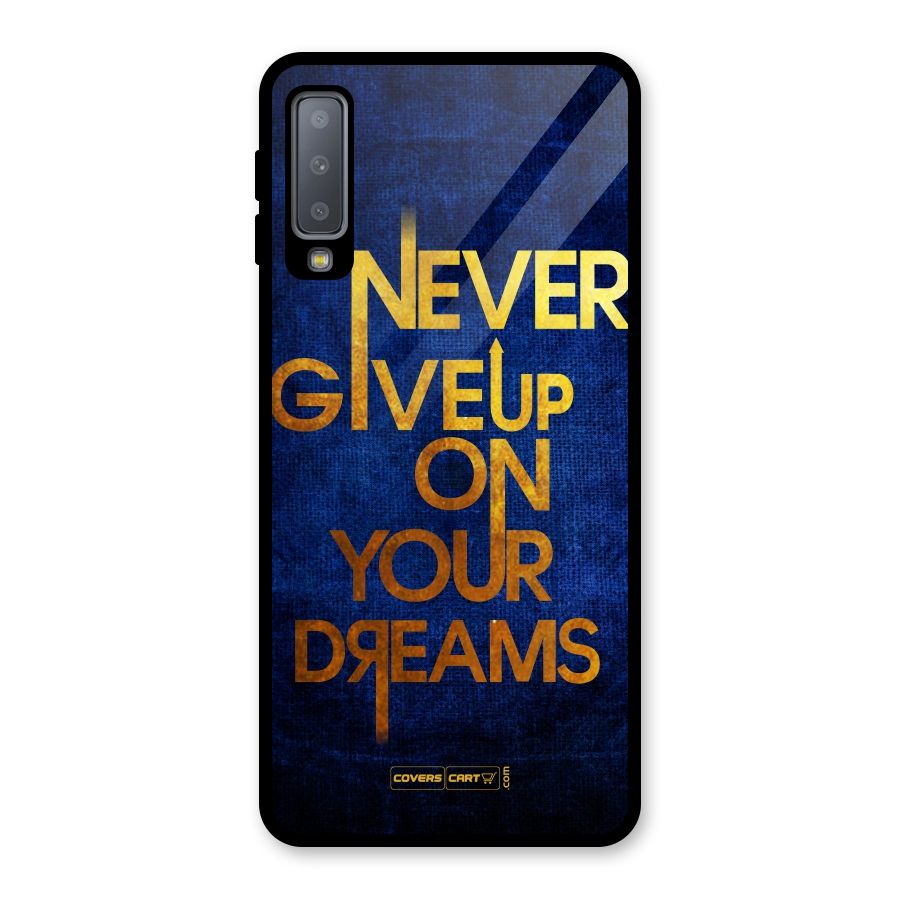 Never Give Up Glass Back Case for Galaxy A7 (2018)