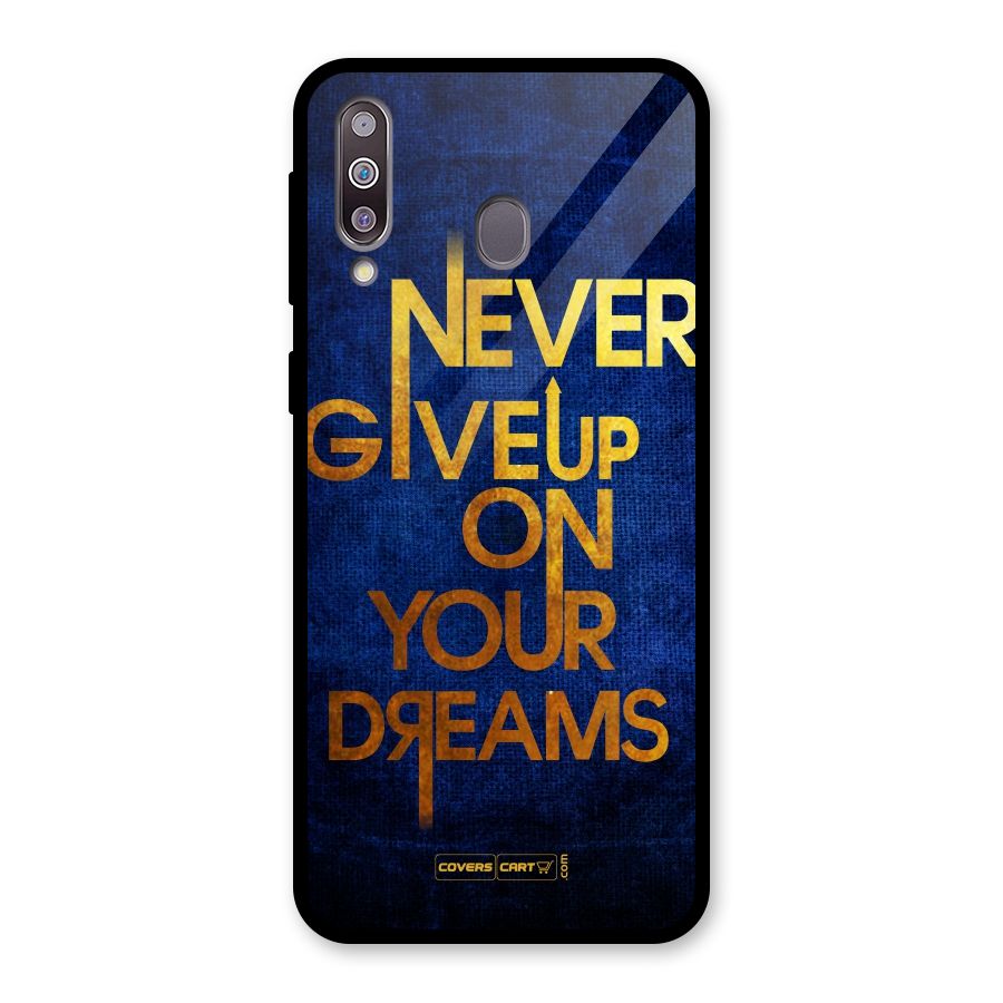 Never Give Up Glass Back Case for Galaxy M30