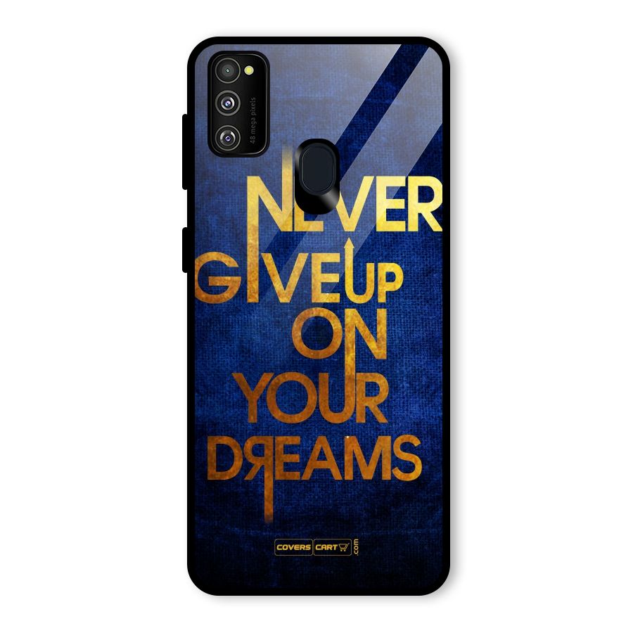 Never Give Up Glass Back Case for Galaxy M30s
