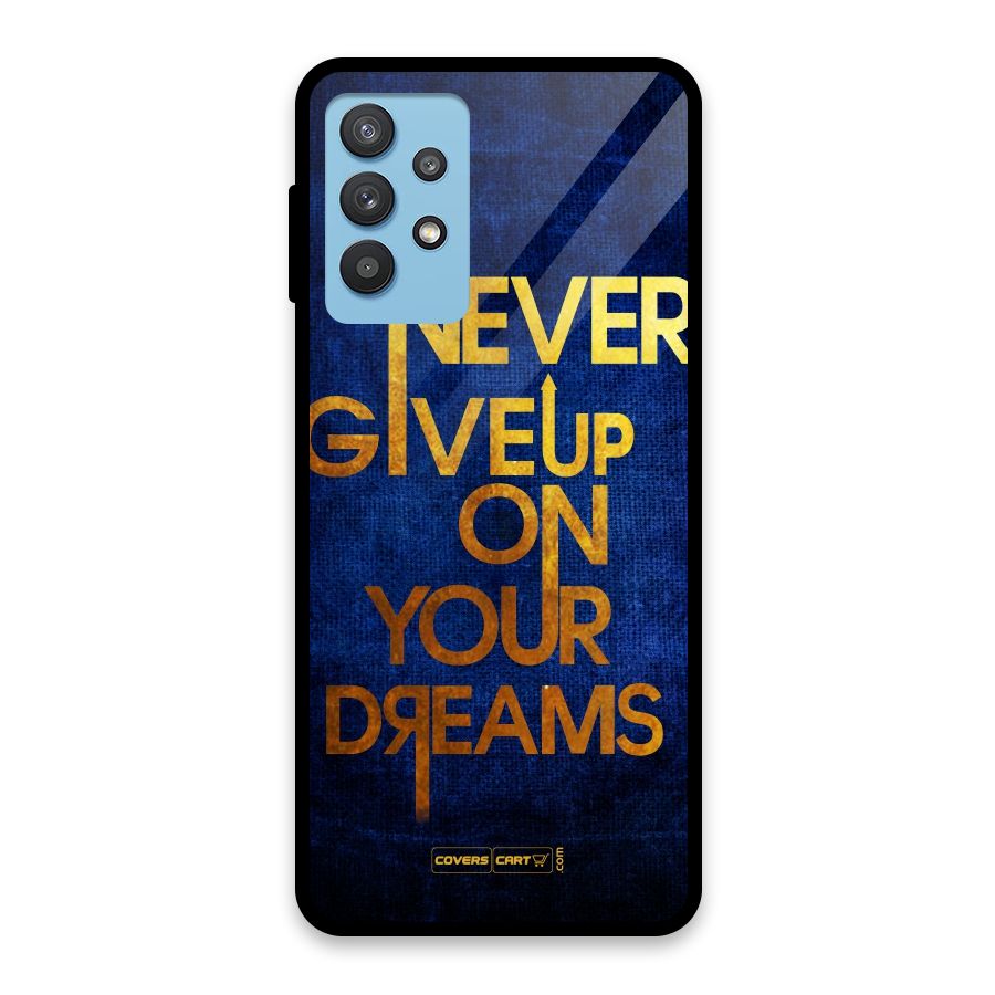 Never Give Up Glass Back Case for Galaxy M32 5G
