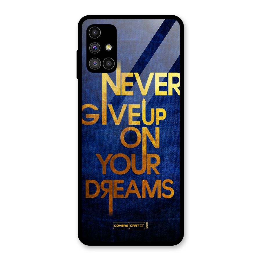Never Give Up Glass Back Case for Galaxy M51